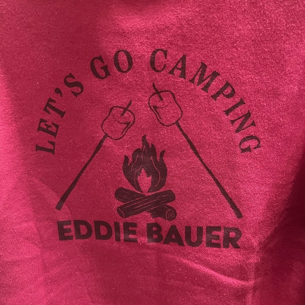 Eddie Bauer Red  “Let’s Go Camping”  Sweatshirt #224
